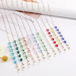 Candy Color Crystal Heart Beaded Glasses Chains Lanyard Eyeglasses Holder Eyeglass Rope Sunglasses Cord Neck Strap Gift for Women