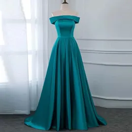 2022 Plus Size Arabic Aso Ebi Satin Prom Dresses Off shoulder Evening Formal Party Second Reception Bridesmaid Gowns Dress