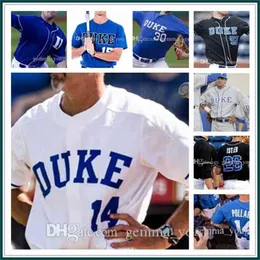 Men Custom NCAA College Baseball 3 Chris Crabtree 7 Marcus Stroman 9 Griffin Conine 13 Ryan Day 33 Adam Laskey Sewn Jerseys