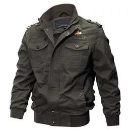 Мужские куртки плюс размер военный бомбардировщик мужски весенняя осень повседневная мульти 220823
