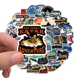 50Pcs Cartoon Kayaking Stickers Non-Random For Car Bike Luggage Sticker Laptop Skateboard Motor Water Bottle Snowboard wall Decals Kids Gifts