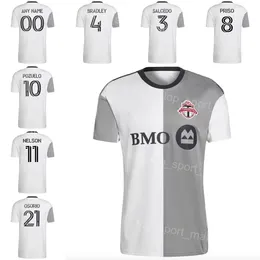 22-23 MLS Soccer Toronto FC 10 Alejandro Pozuelo Jerseys 9 Jesus Jimenez 21 Jonathan Osorio 38 Luca Petrasso 4 Michael Bradley 11 Nelson Team White Football Shirt Kits