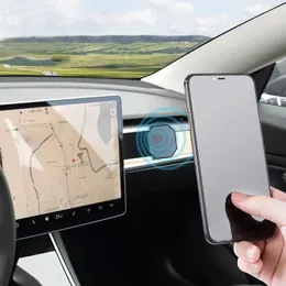 Schermo di controllo centrale dell'auto per espandere la staffa magnetica telescopica della staffa del telefono cellulare per Tesla Model 3 Y X S 2019 2020 2021
