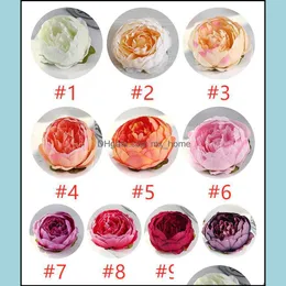 Decorative Flowers Wreaths Festive Party Supplies Home Garden 10Cm Artificial Fake For Wedding Decorations Silk Peony Flower Heads Decorat