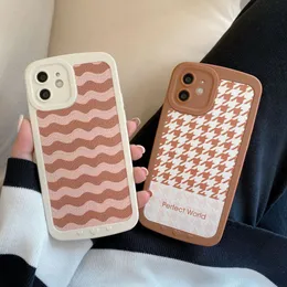 Famous EU US Tide Brand Design phone cases For iPhone 13 12 11 Pro Max X XS XR XSMAX 7 8 6 Plus Geometric puzzle TPU soft silicone