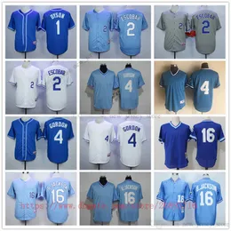 Movie Vintage Baseball Jerseys Wears Stitched 16 BoJackson 4 AlexGordon 2 AlcidesEscobar All Stitched Name Number Away Breathable Sport High Quality Jersey