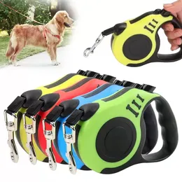 3M/5M Retractable Dog Leashes Automatic Nylon Puppy Cat Traction Rope Belt Pets Walking Leash for Small Medium Dogs Supplies
