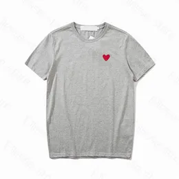 329 A115プレイメンズTシャツヨーロッパアメリカンポピュラースモールレッドハート印刷Tシャツ男性女性カップル