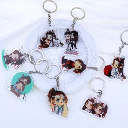 Nyckelringar Anime Keychain Grandmaster of Demonic Cultivation Acrylic Key Chain Accessories Dao Zu Shi Pendant Fans Collect Keyrings Enek22