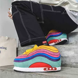 happy_buy_bag 2022 Oversized Sneaker Slippers For Men Plush Cozy Designer Shoes Female Home Femmes Chaussures Scarpe Da Donna Zapatillas Casa X0523
