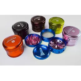 Unique 6 Colors Four-layer Aluminum Alloy Sharpstone smoke grinder Smoking Accessories 63mm OD 4 Layers Small Herb Grinder Tobacco Crusher GR293