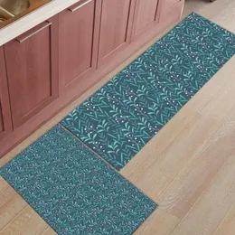 Mattor lämnar gröna växtstammar Dörrmat Set mattor och för hemmet vardagsrum kök mattor golv antislip välkomstmatta