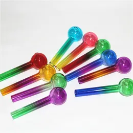 Tubulações coloridas do queimador de óleo das tubulações da mão de fumo com aproximadamente 10 cm de espessura de Pyrex de Pyrex tubulação de palha dabacco