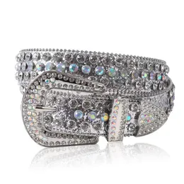 Fashion Luxury Strap Diamond Belt Western Crystal Studded Cowgirl Cowboy rhinestones For Women Men Jean Cinto De Strass 220712