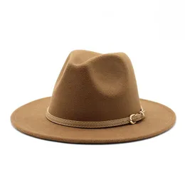 Boll Caps Classic British Fedora Hat Men Women Imitation Woolen Winter Felt Hatts Fashion Jazz Chapeau Wholeball255o