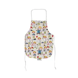 Heat Transfer Kitchen Apron Polyester Home Sublimation Blank Half Length Sleeveless Aprons DIY Creative Gift 70*48CM RRE13608