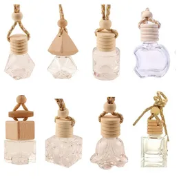 Auto Hängende Glasflasche Leere Parfüm Aromatherapie Nachfüllbarer Diffusor Lufterfrischer Duft Anhänger Ornament B0630x