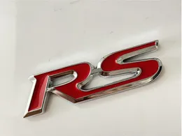 Auto sticker 3D Metal RS Logo car emblem Rear Trunk Sticker Sport version modification Car Styling