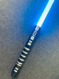 3 SoundFonts Lightsaber RGB 16 Colors Changing Metal Hilt Ghost Premium Force FX Black Series Support Heavy Dueling Toy