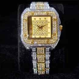 Miissfox unikalny diament Diamond Unisex Watch Water Ristant Hiphop Fahison Quartz Watch Man Starels Steel Woman's Wristwatch