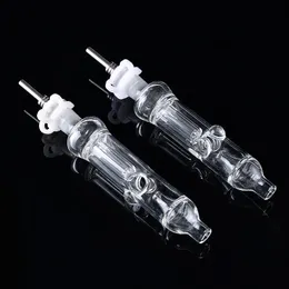 미니 물 담뱃대 핵무기 수집가 NC 키트 10mm 14mm 조인 흡연 파이프 티타늄 네일 DAB 도구 깔개 수집기를 사용한 석유 굴착 장치