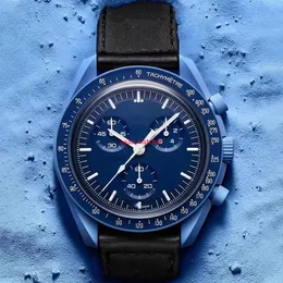 Hot Fashion Wodoodporna para Księżyca zegarków Męscy i Kwarfy Kwarcowe Watch Trzy-pinowe zegar wysokiej jakości, a nie wielofunkcyjne