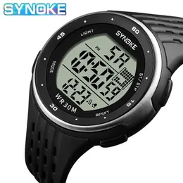 SYNOKE Männer Digitale Uhr Led-anzeige Wasserdichte Männliche Armbanduhr Chronograph Kalender Alarm Woche Sport Uhren Relogio Masculino 220530