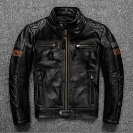 Men's Leather Faux Leather Brand Pro motor biker real l 220823