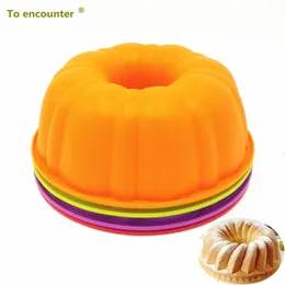 Per incontrare 259 cm 205 g zucca colorata forma 3d stampo per torta in silicone piatti da forno teglie per dolci strumenti di cottura fai da te per teglie T200111