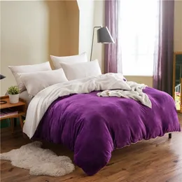 Doublesided Flannel Cashmere Duvet Cover Winter Thickened Warm Comforter Sofa Bed Blanket Soft Bedspread Y200417