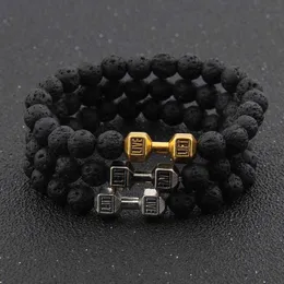 Black artificiale lava turchese in pietra di pietra manubri chakra perle braccialetti coppia amante amante della moda braccialetta braccialetta braccialetta bracciale