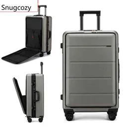 Snugcozy Front Flip Business Computer Case Aluminium Frame Inch Size PC Perfect Spinner Brand Boarding Bagage J220708 J220708