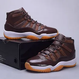 Баскетбольная обувь Jumpman 11 11s Premium Dark Chocolates Коричневый Белый Оранжевый Спортивные кроссовки