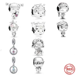 925 Silver Charm Beads Dangle Boy Grandparents Characters Bead Fit Pandora Charms Bracelet DIY Jewelry Accessories