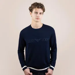 Męskie swetry hellenwoody luksus luksusowy czarny czysty wełniany sweter swobodny zwykły zwykły okrągły szyjka krawędzi Sweatery z długim rękawem