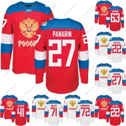 CeoMit 2016 World Cup Team Russia Hockey Jerseys WCH 74 Emelin 72 Bobrovsky 47 Marchenko 42 Anisimov 41 Kulemin 27 Panarin 22 Zaitsev Custom Hockey