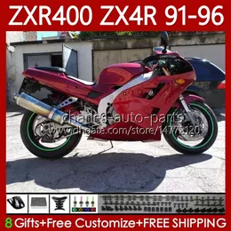 Bodywork Kit For KAWASAKI NINJA ZXR 400 CC ZX4R ZXR400 ZX-4R 91 92 93 94 95 96 138No.193 Wine Red Body ZX 4R ZXR-400 1991 1992 1993 1994 1995 1996 400CC 91-96 OEM Fairing