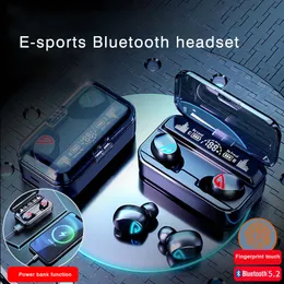 Low Latency TWS Wireless Earphones Headset In-Ear With Microphone 2000mah Powerbank For Gaming And Music