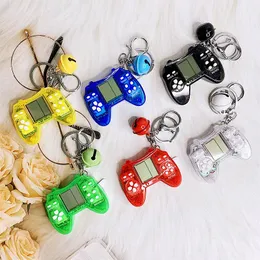 Creative retro mini box Portable Game Players handle game console children's cute toys gift key chain pendant