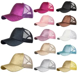 Wizje dla kobiet sportowe unisex mężczyzn cekinach regulacja plażowej czapki baseballowej Hip Hop Hat Sun Parrelas Rain KidsVisors Oliv22