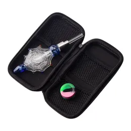 Paladin886 CSYC NC082 Glass Bong Smoking Pipe Bag Set 510 Ceramic Quartz Nail Colorful Turtle Style Dab Rig Bubbler Hand Pipes Dabber Tool Silicon Jar Case