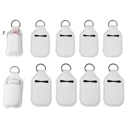 Sublimacja Blanki napełnione Neoprene Hand Sanitizer Uchwyt Favor Cover Holders 30ml Flip Cap Pojemniki Travel BBB15485