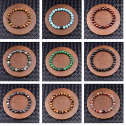 Fios de miçangas cilindro hematita chakra natureza pulseiras de pedra homens Proteção à saúde Tigre Eye Women Women Care Energy Jewelry Kent22