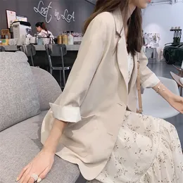 Mishow 2019 Kvinnor långärmad solid färg Turndown Collar Coat New Korean Ladies Cardigan Jacket Suit Blazer Top T200319