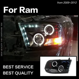 ダッジRAMヘッドライトのオートアクセサリーヘッドランプ2009-2012 RAM 1500 SUV LEDヘッドライトDRL HID BIキセノンレンズデイタイムライトライト