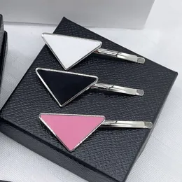 Metal Triangle HairClip with Stamp Women Girl P Letter Barrettes Fashion Hair Accessories High Quality Gift