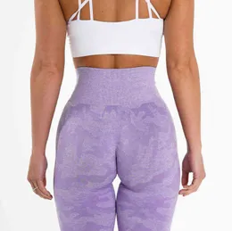13 Cores Camar Yoga Pants Mulheres com cintura alta Leggings Camuflage Sports Sports Calças de ioga de fitness sem costura T220725