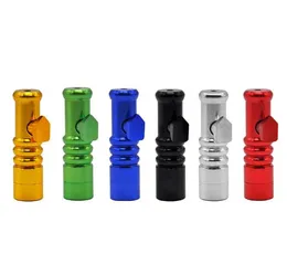 Snuff Snorter Series Bullet Rocket Aluminum Alloy Snuffs Snorter Sniffer Dispenser Nasal Pipe Smoking Hand Pipes Metal Tobacco Smoke