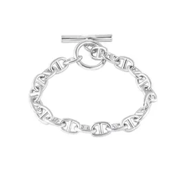 Lyxdesigner armband för kvinnor män armband charm manschett högkvalitativ porslin modekedja smycken stål plätering älskare näsa