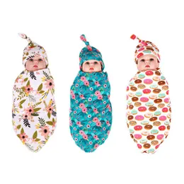 Blankets & Swaddling Born Swaddle Sack Sleep Blanket Beanie Set Hat Take Home Outfit Po Props Baby Shower GiftBlankets